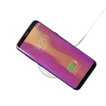 Cargador inalámbrico sin cables circular de cartón reciclado Cardboard color marrón octava vista