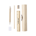 Estuche personalizado con accesorios de madera y cierre de cinta Wood vista principal