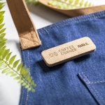 Delantal resistente con varios bolsillos con cintas bicolor Denim Blue color azul vaquero sexta vista