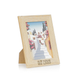 Portafotos de madera rectangular con logotipo de 10x15cm Wood vista principal