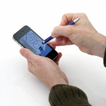 Bolígrafo corporativo acabado anillado tinta azul Touch Intense color verde cuarta vista