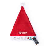 Gorro navideño de Papá Noel para colorear con ceras para niños Colour vista principal