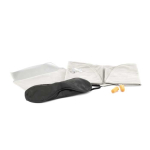 Set de viaje con almohada, antifaz y tapones color gris tercera vista