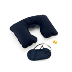 Set de viaje con almohada, antifaz y tapones primera vista