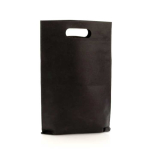 Bolsa económica non-woven con asa troquelada 80 g/m2 color negro segunda vista