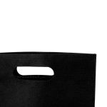 Bolsa económica non-woven con asa troquelada 80 g/m2 color negro tercera vista
