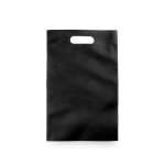 Bolsa económica non-woven con asa troquelada 80 g/m2 color negro primera vista
