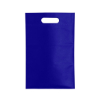 Bolsa económica non-woven con asa troquelada 80 g/m2 color azul primera vista