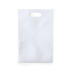 Bolsa económica non-woven con asa troquelada 80 g/m2 color blanco primera vista