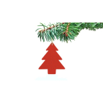 Adornos de navidad para colgar en fieltro promocionales Xmas Fantasy color rojo cuarta vista