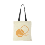 Bolsa de algodón con asas largas de color 100 g/m2 Cotton Color color negro segunda vista impresión serigrafía