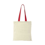 Bolsa de algodón con asas largas de color 100 g/m2 Cotton Color color rojo segunda vista frontal