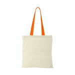 Bolsa de algodón con asas largas de color 100 g/m2 Cotton Color color naranja segunda vista frontal