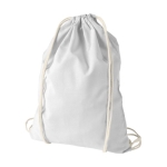 Mochila personalizada de cuerdas y de algodón 100 g/m2 Duo Cotton color blanco segunda vista frontal