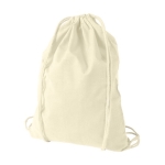 Mochila personalizada de cuerdas y de algodón 100 g/m2 Duo Cotton color natural segunda vista frontal