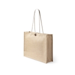 Bolsa de yute laminado asas largas resistente 10 kg 320 g/m2 Jute Cute color beige primera vista