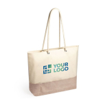 Bolsa resistente en yute y algodón con asas reforzadas Jute Summer vista principal