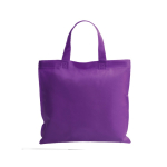 Bolsa sin tejer económica de asas cortas a color para negocios 80 g/m2 color violeta primera vista