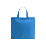 Bolsa sin tejer económica de asas cortas a color para negocios 80 g/m2 color azul claro primera vista