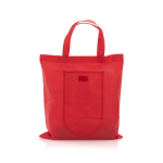 Bolsas plegables non-woven con cierre de velcro 80 g/m2 Velcro color rojo segunda vista