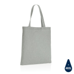 Bolsa de merchandising sostenible algodón reciclado 145 g/m2 Waterless color gris segunda vista