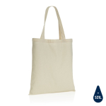 Bolsa de merchandising sostenible algodón reciclado 145 g/m2 Waterless color beige segunda vista