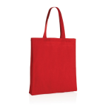 Bolsa algodón reciclado personalizada reforzada 145 g/m2 Waterless color rojo tercera vista