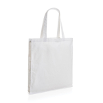 Bolsa algodón reciclado personalizada reforzada 145 g/m2 Waterless color blanco segunda vista