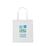 Bolsa algodón reciclado personalizada reforzada 145 g/m2 Waterless color blanco vista de impresión