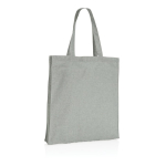 Bolsa algodón reciclado personalizada reforzada 145 g/m2 Waterless color gris tercera vista
