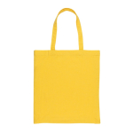 Bolsa algodón reciclado personalizada reforzada 145 g/m2 Waterless color amarillo segunda vista