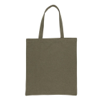 Bolsa algodón reciclado personalizada reforzada 145 g/m2 Waterless color verde militar segunda vista