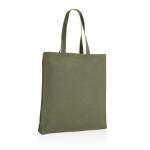 Bolsa algodón reciclado personalizada reforzada 145 g/m2 Waterless color verde militar tercera vista