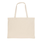 Bolsa impresa o bordada grande de algodón reciclado 145 g/m2 Waterless color beige segunda vista