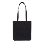 Bolsas con logo recicladas y asas largas 330 g/m2 Waterless Strong color negro