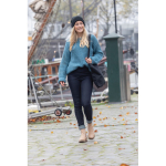 Bolsas con logo recicladas y asas largas 330 g/m2 Waterless Strong color negro vista de ambiente 3