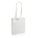 Bolsas con logo recicladas y asas largas 330 g/m2 Waterless Strong color blanco segunda vista