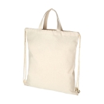 Mochila de cuerdas tipo bolsa de materiales reciclados 210 g/m2 Retro color natural