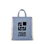 Mochila de cuerdas tipo bolsa de materiales reciclados 210 g/m2 Retro vista principal