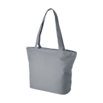 Bolsa con compartimentos con cremallera y bolsillo Zipper Infinity color gris segunda vista frontal