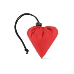 Bolsa plegable de plástico reciclado en color Strawberry RPET color rojo primera vista