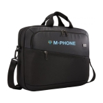 Elegante maletín para portátil con organizador 15,6 Case Logic® color negro vista impresión transfer