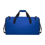 Bolsa de viaje personalizada de plástico reciclado a color Sport color azul real segunda vista trasera