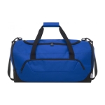 Bolsa de viaje personalizada de plástico reciclado a color Sport color azul real segunda vista frontal
