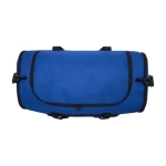 Bolsa de viaje personalizada de plástico reciclado a color Sport color azul real tercera vista frontal