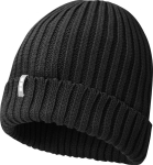 Gorro de algodón orgánico con borde doblado Elevate Ives color negro