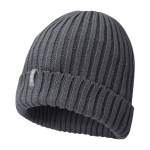 Gorro de algodón orgánico con borde doblado Elevate Ives color gris oscuro