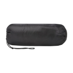 Manta publicitaria para uso exterior e interior polar con funda RPET color naranja tercera vista frontal