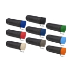 Manta publicitaria para uso exterior e interior polar con funda RPET color naranja segunda vista varios colores