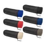 Manta publicitaria para uso exterior e interior polar con funda RPET color beige segunda vista varios colores